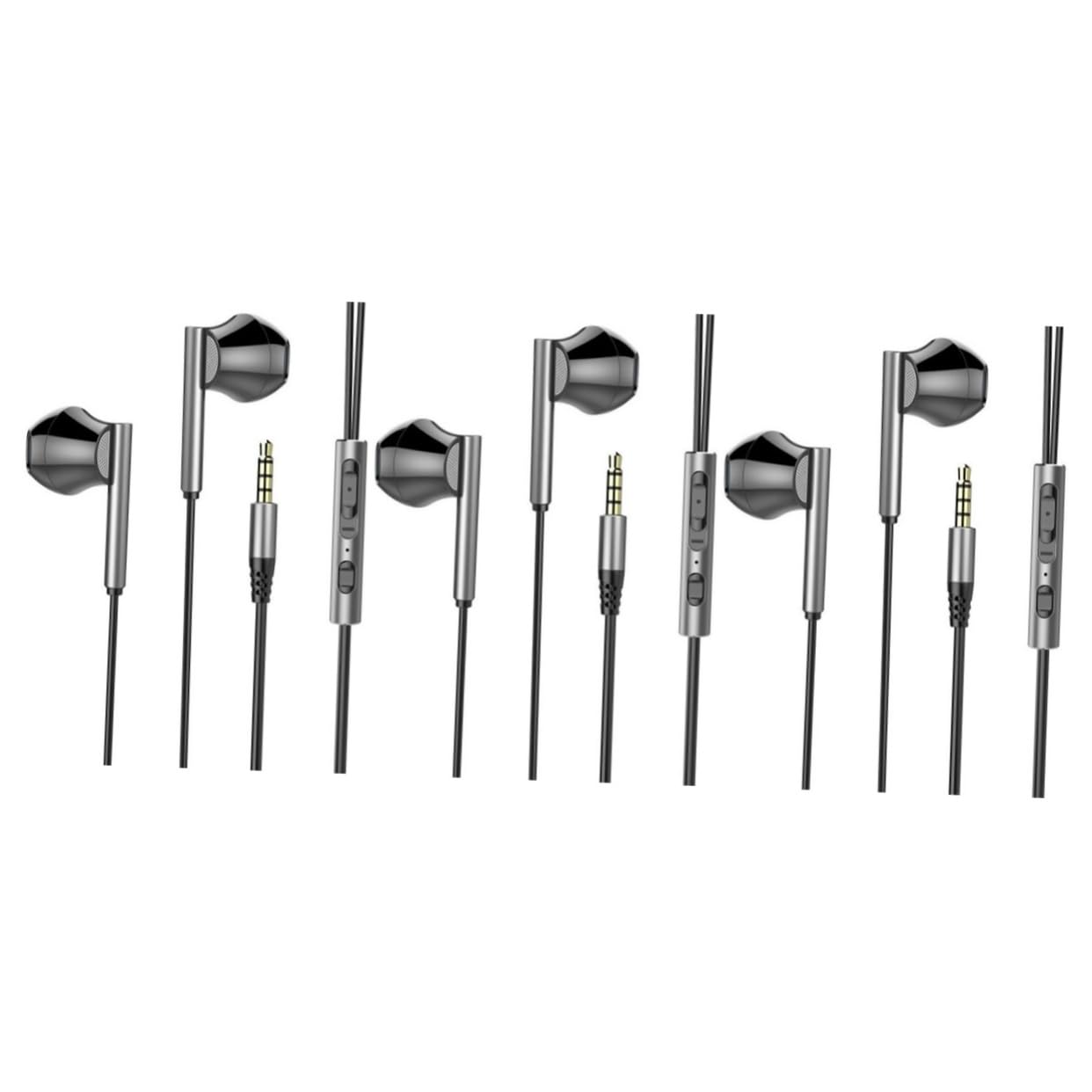 Uonlytech 3pièces Écouteurs Métalliques avec Microphone Et Basses Profondes Écouteurs De Jeu Compatibles avec Smartphones Et Pc Noir