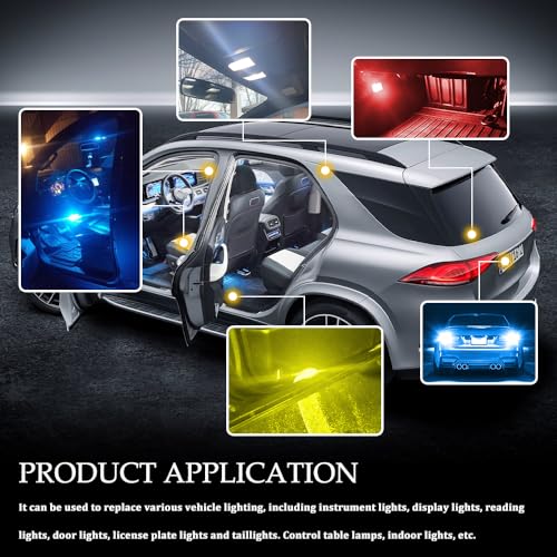 20 luces LED T5 para tablero de auto blanco miniatura 4