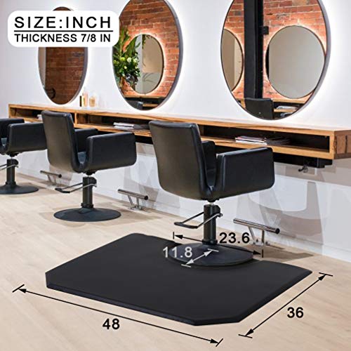 Bestsalon For Hair Stylist Salon & Barber Shop Chair Floor Comfort Black Hexagon Mat #TOP2