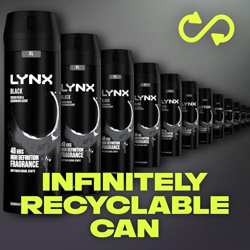 Lynx Black Deodorant Bodyspray 48 hours of odour-busting zinc tech deodorant to finish your style 6x 200 ml - Image 4