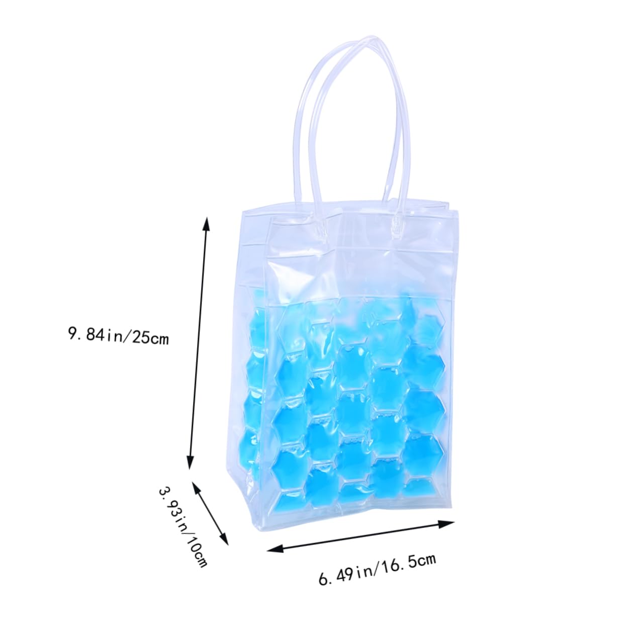 Cabilock 2 PVC Wine Bottle Chiller Ice Bag with Gel Carrier Sided Design for Red Wine Beer for Picnics Parties and Outdoor Events Blue