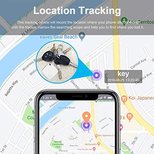 Key Finders Smart Bluetooth Tracker, Item Locator GPS Tracking Device APP Control Compatible with iOS Android for Keys, Pets, Phone, Wallet, Handbag Key Finders Smart Bluetooth Tracker, Item Locator GPS Tracking Device APP Control Compatible with iOS Android for Keys, Pets, Phone, Wallet, Handbag