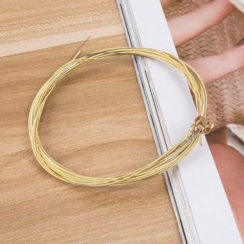 Image of IMAGINEA Acoustic Guitar String for Guitar | Set of 6 | Stainless Steel Strings with Hollow Ball End Guitar Accessories | Super Light Gauge Acoustic /Semi Acoustic Guitar Strings set