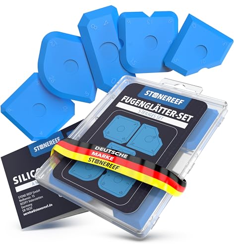 Silikonentferner Werkzeug für Silikonfugen SET - Fugenglätter Fugenkratzer Fliesen Silikon Abzieher Fugen Entferner für Bad Silikonfugenentferner Kit Fliesenfugen Silikon entfernen Werkzeug