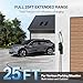 AIXINE Level 1&2 EV Charger, J1772 16A EV Charger with 25FT Extension Cord Cable,Portable Electric Car Charger 240V NEMA 6-20 Plug&120V NEMA 5-15 Adapter for All SAE J1772