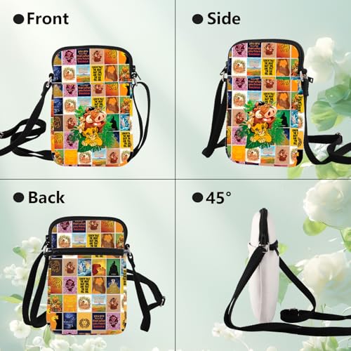 WZMPA Simba Crossbody Bag Timon‌＆Pumbaa Fans Gift Lion Movie Shoulder Bag Lion Merchandise4