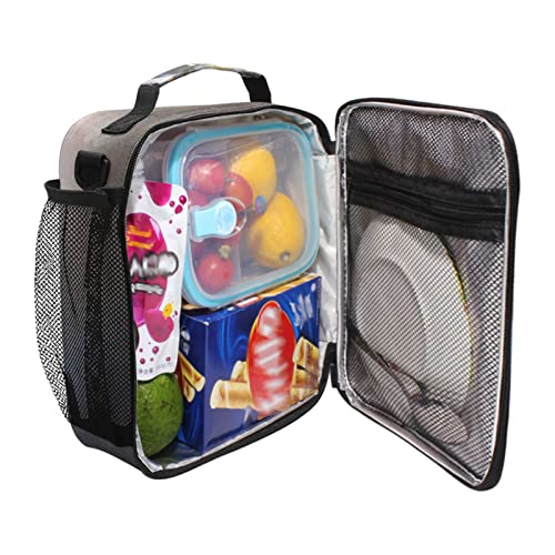 Auuxva Vintage Locomotive Train Kids Lunch Bag | Retro Train Leakproof School Lunch Box For Kids Boys, Girls | Thermal Cooler Bag With Shoulder Strap | Insulated Lunch Tote For Work Office Picnic #TOP3