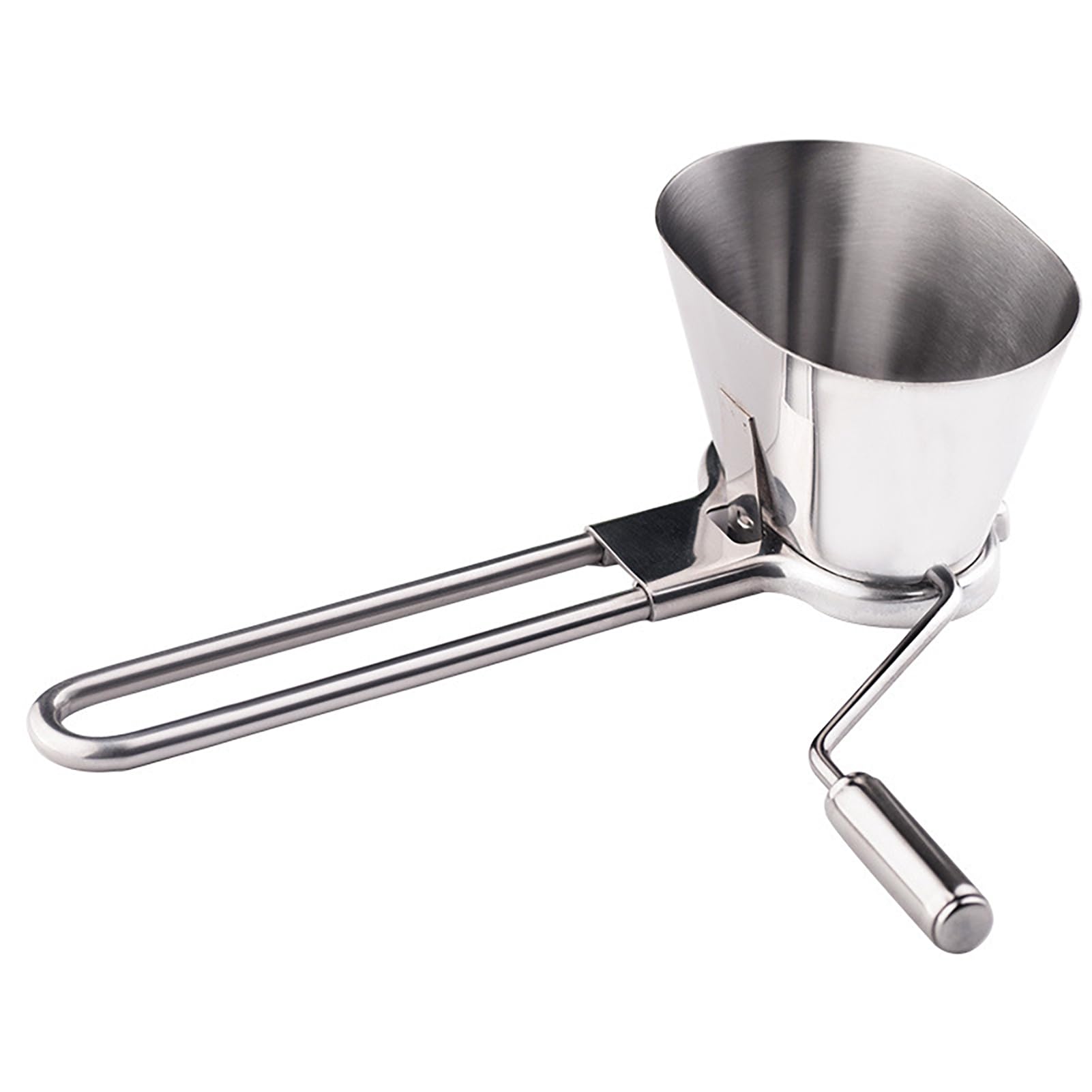 Ulafbwur Silver Coriander Chopper Herb Mill Shredder Rotary Vegetable Grater Metal Handheld Grinding Accessories For Parsley Vanilla Peppermint Easy To Clean Cutter