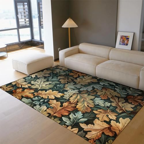 Tapis de salon vert et jaune style Morris boheme 120x180cm - 3