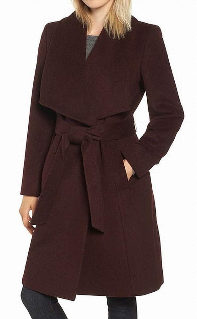 Cole Haan Womens Belted Wool Classically Elegant Coat for