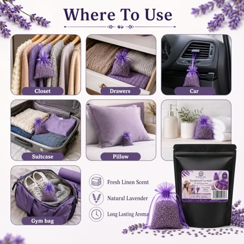 Sachets de lavanda para cajones y armarios (20 unidades) miniatura 3