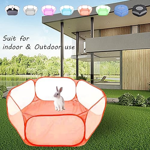 image for Sheldamy Small Animals Playpen, Portable Pop-up Open Interactive Pet T