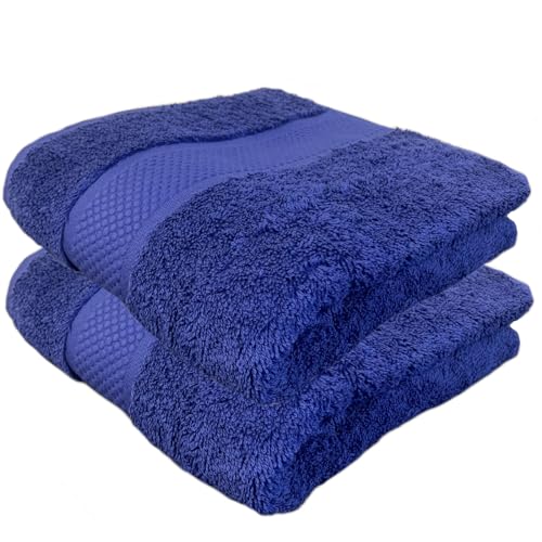 Sue Rossi Hand Towels 100% Turkish Organic Combed Cotton, Bathroom Or Kitchen Towel, 600gsm Thick