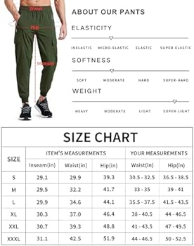 Libin Wandelbroek voor Heren Cargobroek Joggingbroek Lichtgewicht Outdoorbroeken Trekkingbroek Joggers Running Stretch Zakken, Grijs M