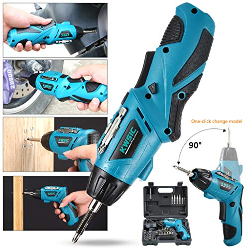 Zowaysoon Electric Power Drill Driver 4.8V Cordless Drill Electric Screwdriver Variable Speed Adjustable Electric Impact/Hammer Drill/Small Drill For Drilling Wood,Plastic Diy Drilling #TOP1