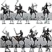 28 Pieces Knight & Horses Soldier Toys Army Men Action Figures, 3 Inch