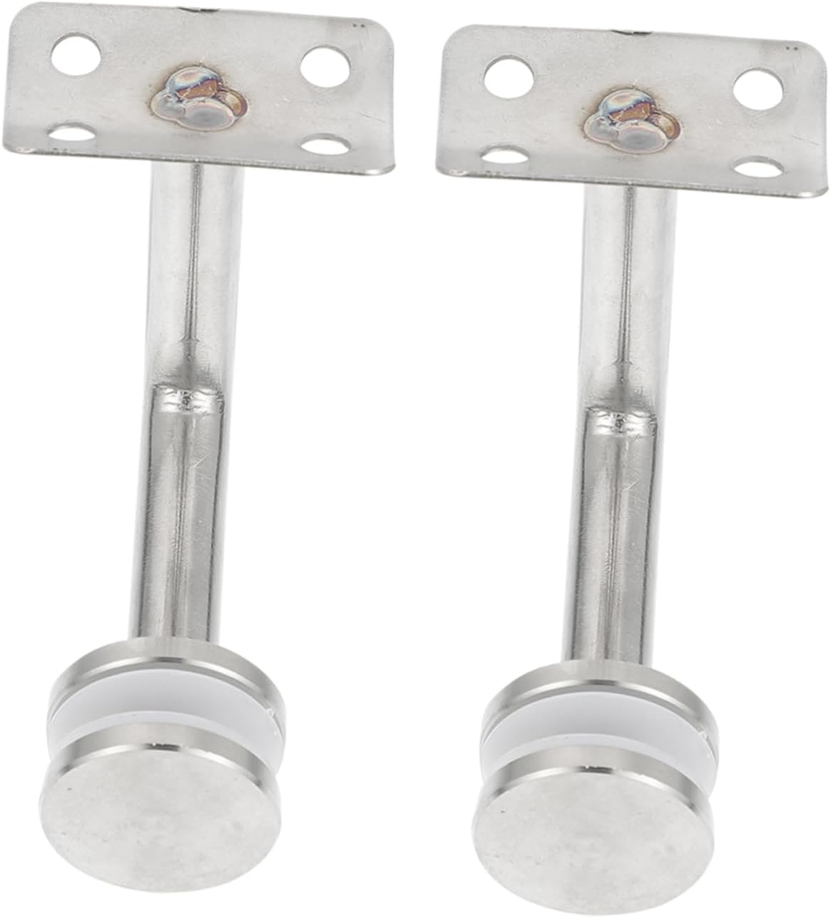 2Pcs Stainless Steel Wall Mounted Stair Handrail Bracket Support | Simple Classic Style, Stable Heavy Duty Build, Silver Finish, Easy to Mount for Stair Banister Fittings