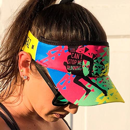 Viseira para Corrida Hupi Can't Stop Me, Cor: Rosa/preto, Tamanho: Único