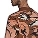 adidas Mens Sportswear Z.N.E. All Oversize Printed Crewneck Long Sleeve Graphic SweatshirtHooded Sweatshirt, Wild Brown/Cream White/Hazy Copper, Medium