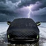 Hagelschutz Autoabdeckung Halbgarage für Mercedes AMG A35 (2019-),Verdickt Gepolstert Autoplane Wasserdicht, Auto Abdeckplane Hagelschutzdecke,mit Reflektierenden Streifen kxqq