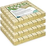Halatool 1.5 Inch Garden Rockwool Stonewool, Rockwool Grow Cubes, 4 Sheets Starter Plugs for...