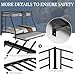 Shintenchi Bunk Bed Twin Over Full Size with Trundle, Heavy-Duty Twin&Full Frame with Full-Length Guardrail and Two Ladders, Triple for Kids, Teens and Adults, Space-Saving, Black