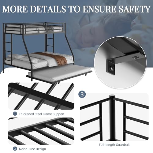 Shintenchi Twin Over Full Bunk Bed with Trundle