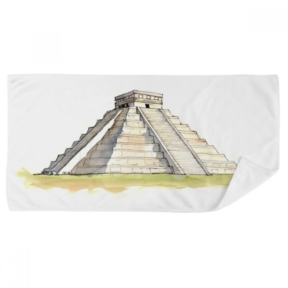 Serviette de bain El Castillo mésoaméricain douce et élégante pour le visage