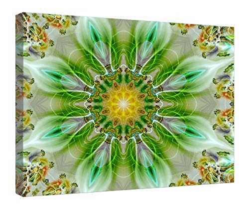 Lienzo de flor de loto con relieve visual que transforma tu salón con su marco de madera listo