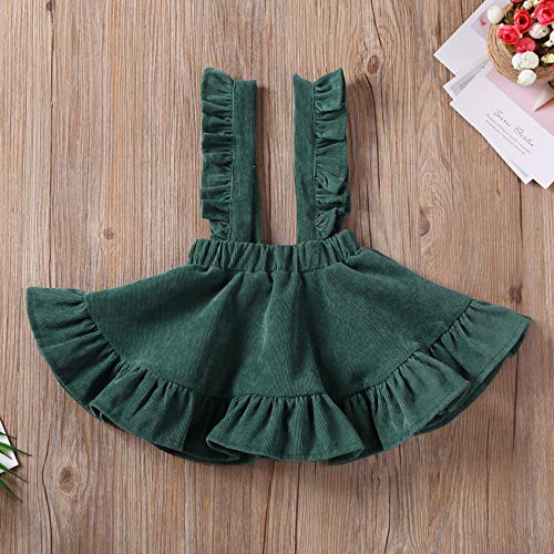 Image of Specialcal Baby Girls Velvet Suspender Skirt Infant Toddler Ruffled Casual Strap Sundress Summer Outfit Clothes