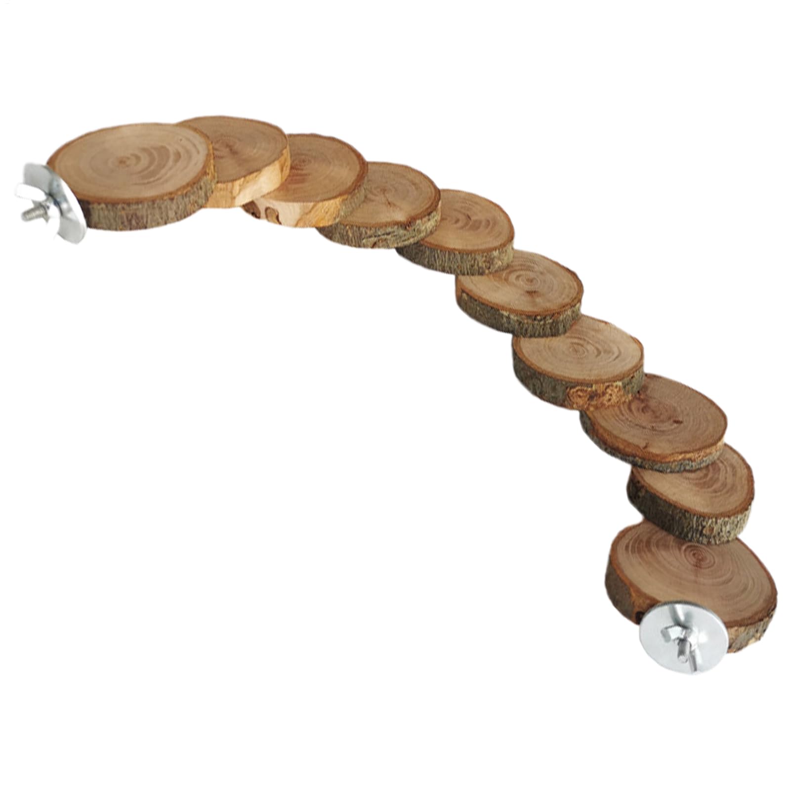 Parrot Ladder, 45cm Bird Bridge, Wooden Hamster Climbing Ladder Toy, Solid Wood Cage Accessories