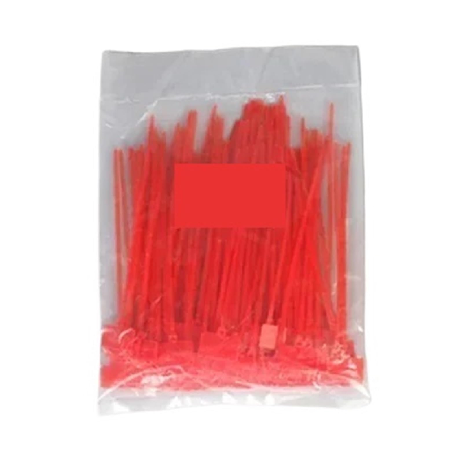 Kabelbeschriftung 100Pcs Tags Self-Locking Netzwerk Kabel Zip Trim Wrap Schleife Draht Straps Label 3 * 100mm 4 * 150mm 4 * 200mm(Red,4x200mm)