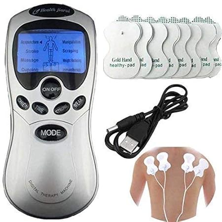 HARI KRISHNA 8 in 1 Digital Therapy Machine Full Body Massager Acupuncture Machine Electric Therapy Pulse Muscle Relax Massager & Meridian Therapy Machine Full Body Pulse Muscle Relax Massage 4 Pads