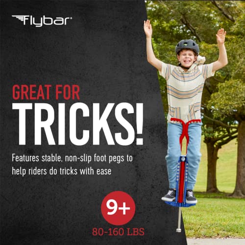 Image of Flybar Master Pogo Stick for Kids Ages 9+, 80-160 lbs - Easy Grip Handles - Active Exercise Toy for Tweens & Teens - Outdoor Toy with Non-Slip Foot Pegs for Boys and Girls - No Assembly Needed