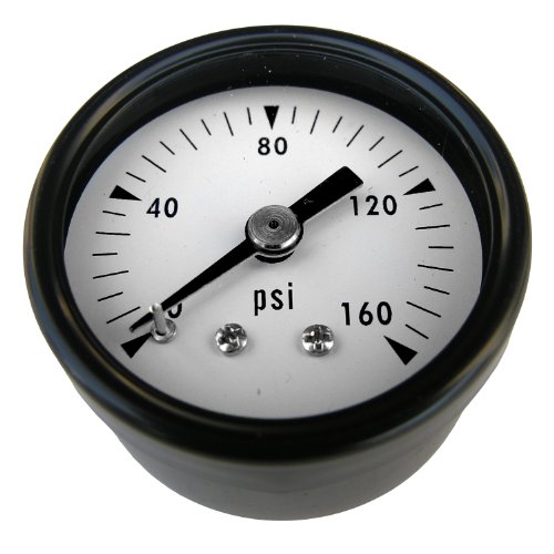Image of LASCO 13-1927 160 PSI Back Outlet Pressure-Gauge with 1 1 /2-Inch Face and 1 /8-Inch Male Pipe