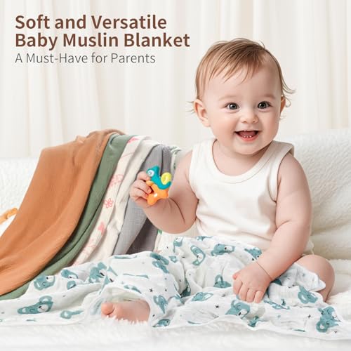 Image of Rayon from Bamboo Swaddle Blankets for Newborn,2 Pack Breathable Soft Receiving Blanket,Large 41 x 41 inches Swaddle Wrap Burping Clothes,Essentials Infant Shower Items(Christmas Bear & Green Bear)