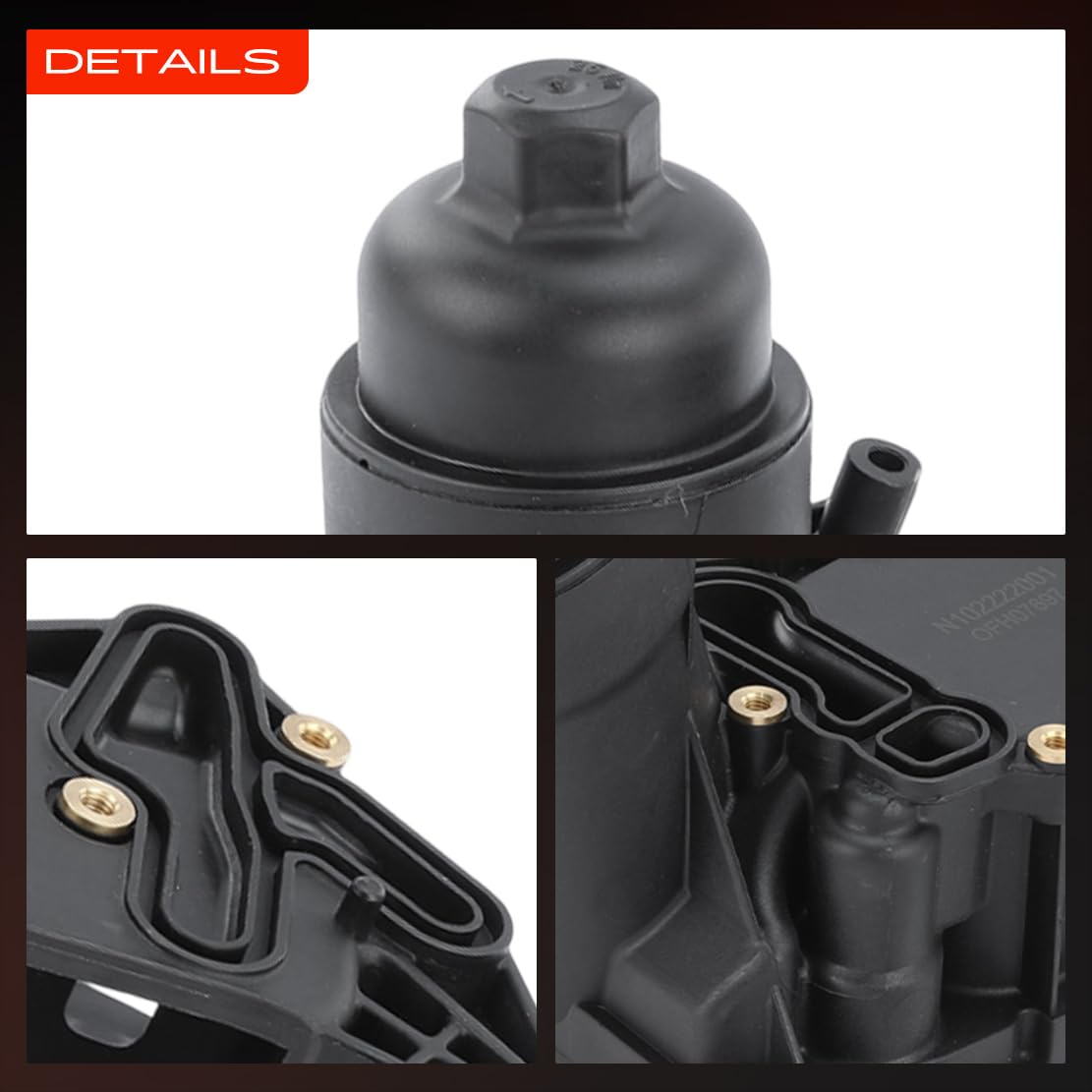 Frankberg Obudowa filtra oleju kompatybilna z 1 serią F20 F21 1,6L-2,0 l 2010-2023 serii 3 E90 F30 F35 F80 2.0L-3.0L 2010-2018 5er F10 2,0 l 3,0 l 2010-2016 Re. place# 1 place1428507626