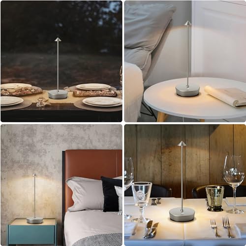 Hblamp X12-001 2 Pack Cordless Table Lamp Rechargeable, 6000Mah Battery Operated Led Table Light, Portable Waterproof Touch Dimmable Table Lamp For Patio Restaurant Outdoor  thumb #4