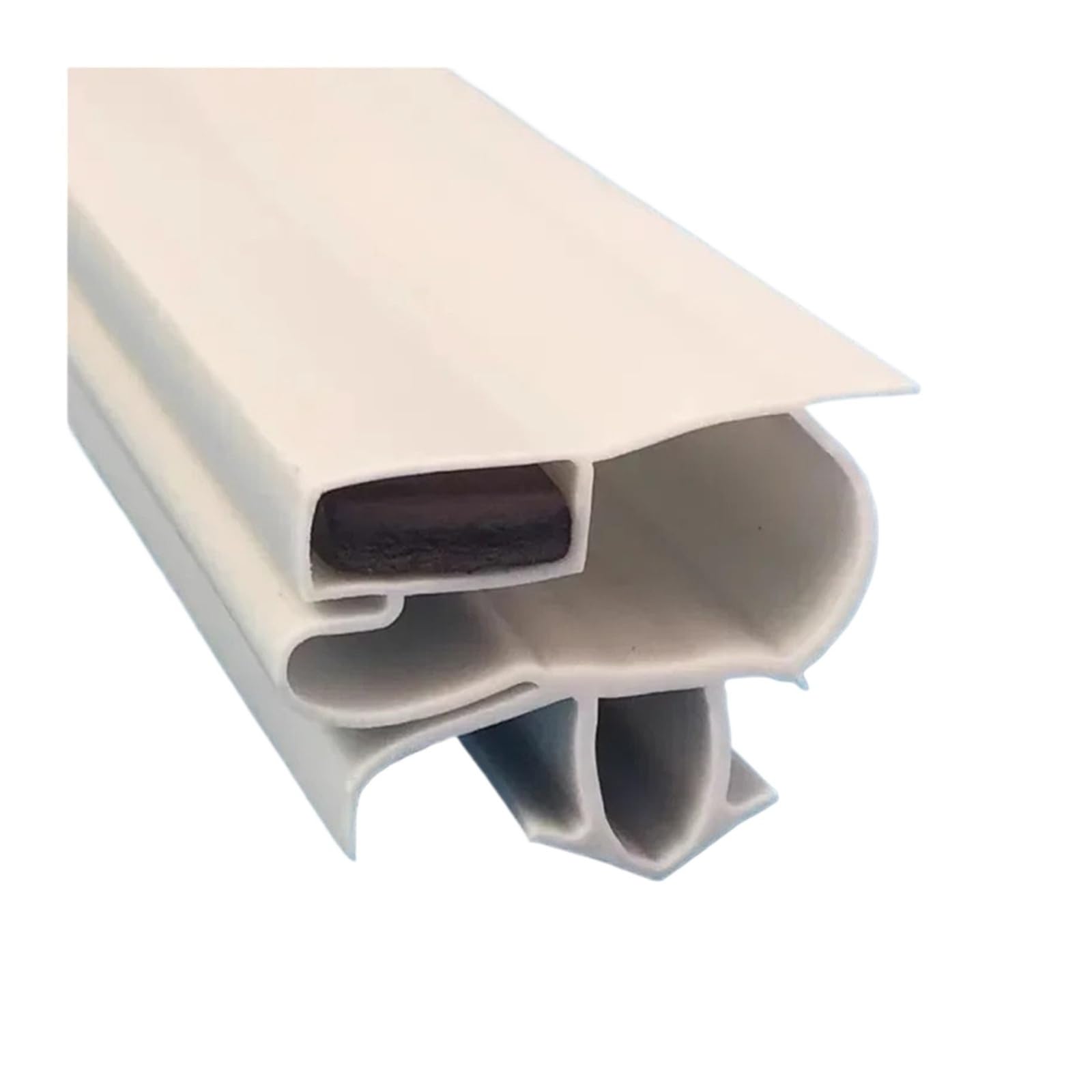 Niufenggeo White 2 Meters Refrigerator Magnet Sealing Strip Rubber Door Sealing Strip, Refrigerator Door Gasket Strip(White)