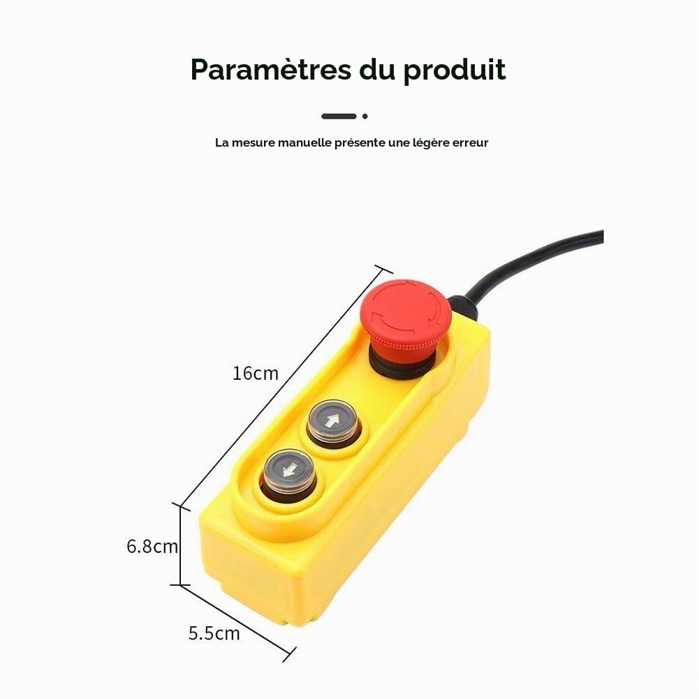 Interrupteur de Levage et Hissage Interrupteur de Levage Électrique 2,2 KW Contrôle Électrique Contrôle Électrique 220V