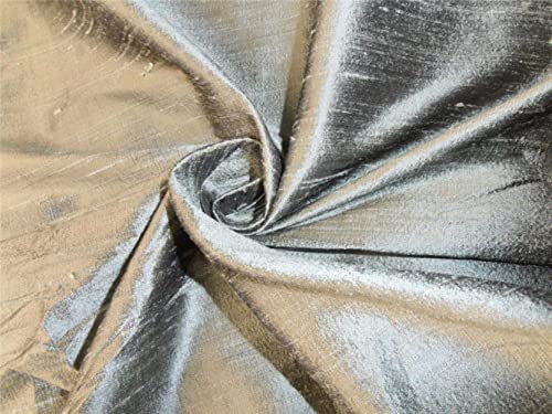 Tissu Dupion 100% pure soie bicolore de luxe pour haute couture