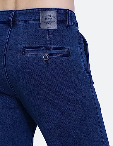 Image of Mid Waist Heavy Weight Stretchable Denim Material Front Cross Pocket Comfort Fit Jeans Pant for Men