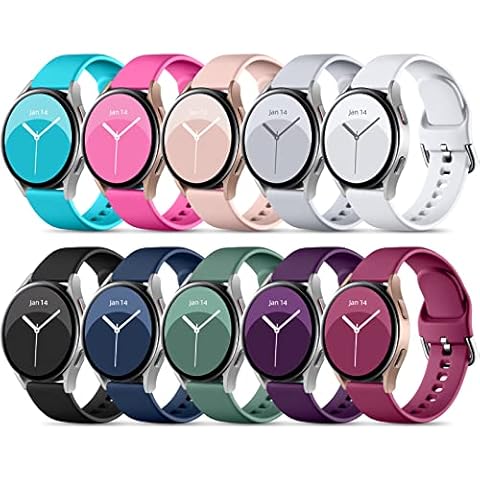 DaQin 10 Pack Silicone Sport Bands for Samsung Galaxy Watch Cover