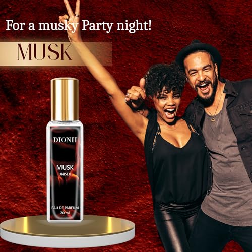 Image of Dionii MUSK Unisex Eau De Parfum Perfume | Long Lasting Musk Fragrance With Carnation & Pepper, 20 ML
