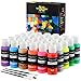 Magicfly Tempere Lavabili, 30 Colori x 60 ml, Tempera Colori a Dita per Atossici Lavabili, Tempere per Dipingere Glitter, Fluorescenti, Neon, Metallici, Fai da Te