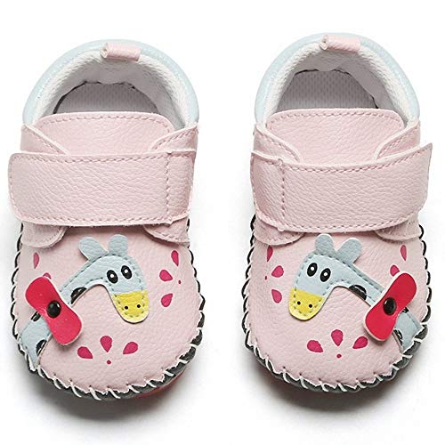 image for HsdsBebe Baby Boys Girls Pu Leather Hard Bottom Walking Sneakers Toddl