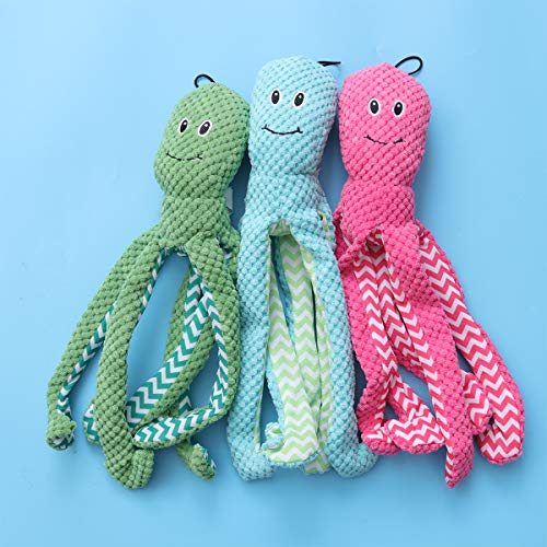 POPETPOP 3 peças de brinquedo de corda para cães com barulho de pelúcia, pernas longas interativas p