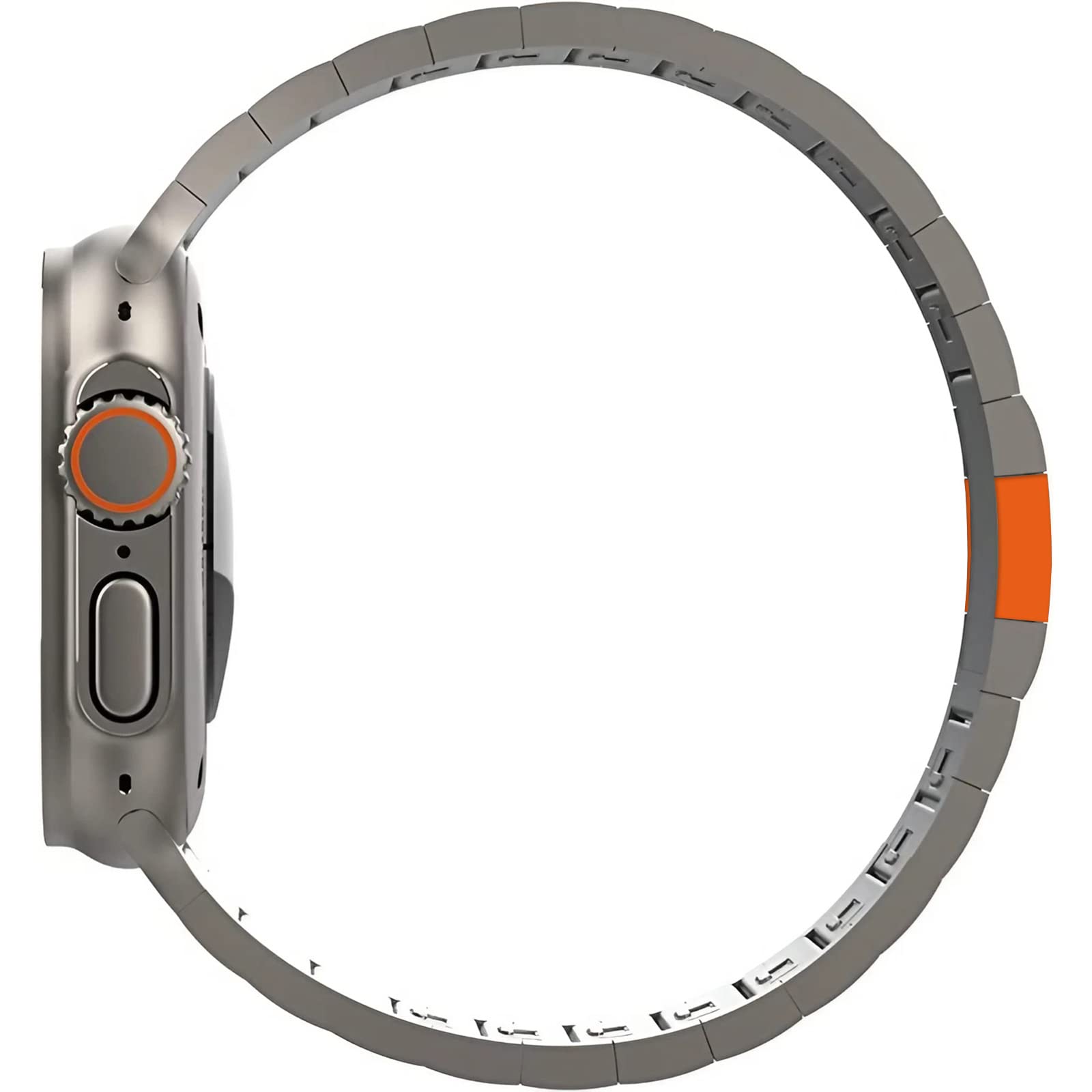 Bransoletka kompatybilna z ultra bransoletką 49 mm, stal nierdzewna, zapasowy pasek kompatybilny z Apple Watch Ultra (Titan)