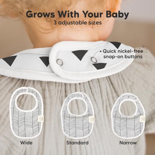Image of KeaBabies 8-Pack Organic Baby Bibs for Drooling and Teething (Crossroads) | Soft Cotton Bibs for Baby Girl, Boy, Extra Absorbent, Easy to Clean & Put On, Toddler, Newborn, Infant 0-24 Months