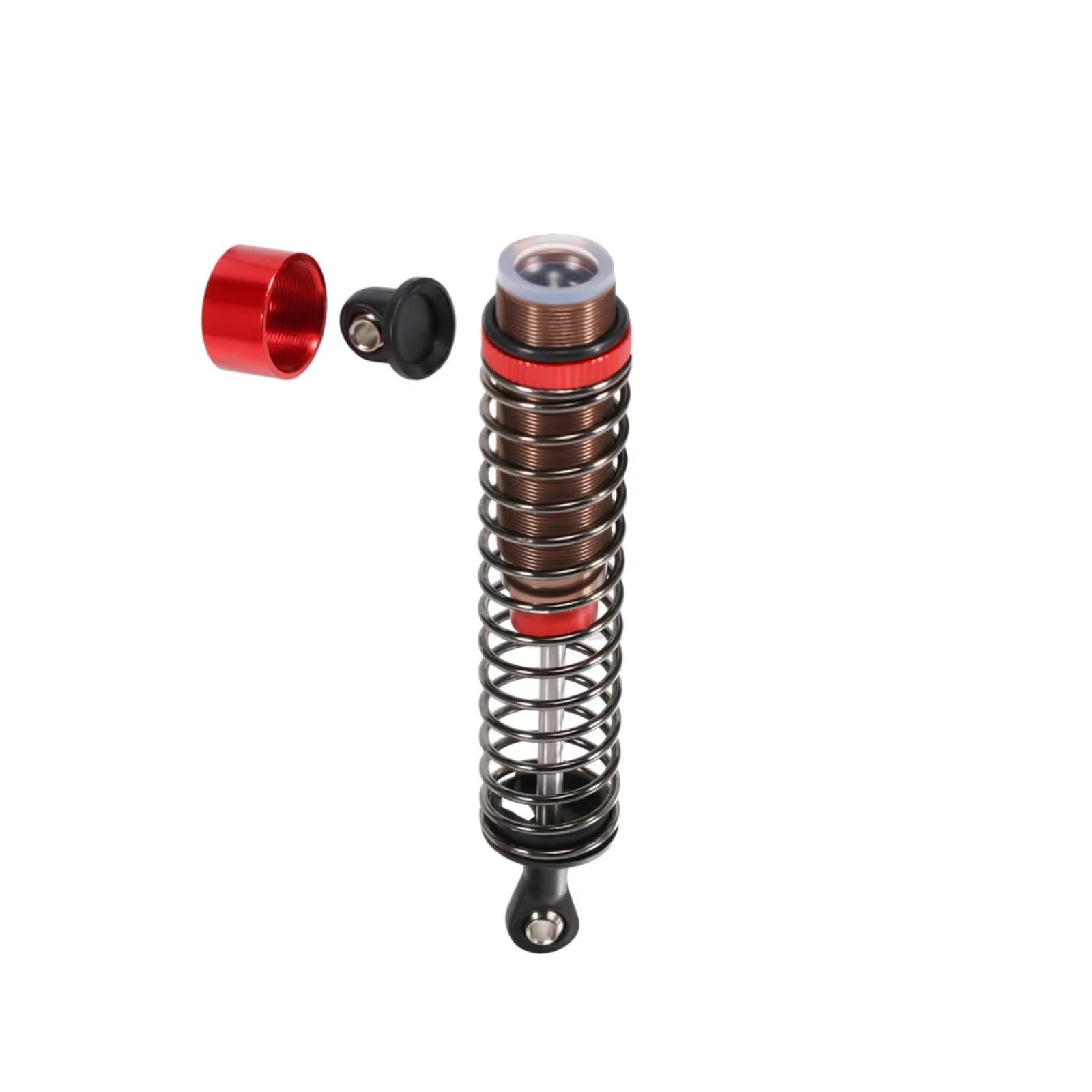 Amortiguadore Coche RC Amortiguadores De Aceite Ajustables De 4 Piezas para 1/10 52/55/62/70/75/85/95/100/110/120 Mm para Buggy Truggy para Turismo Drifting Monster Trucks Etc(Red,120mm)